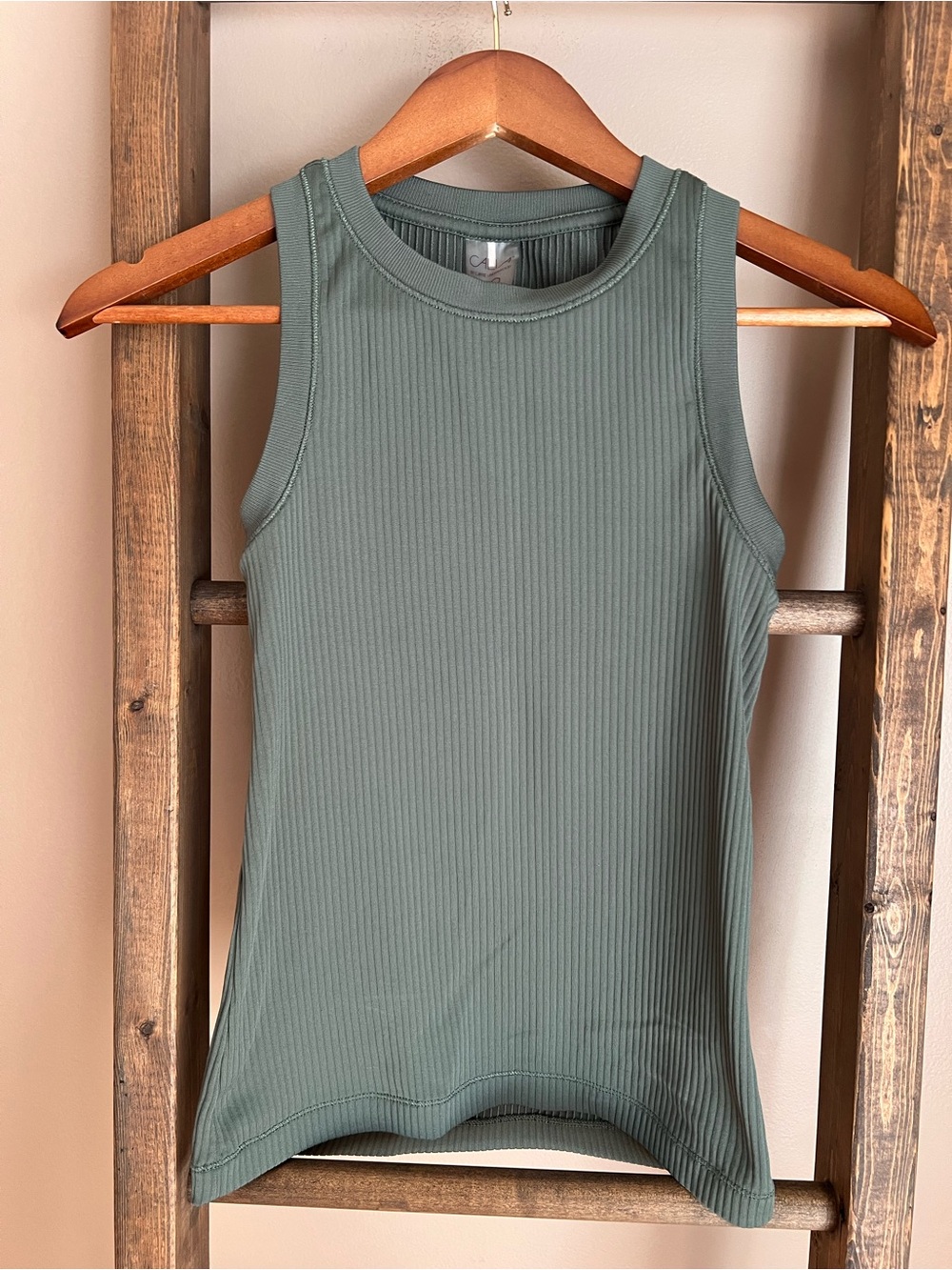 CALIA by Carrie Underwood Ribbed Tank Top in Sage